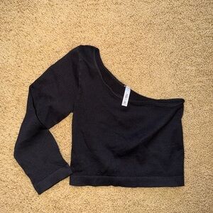 Nikibiki Charcoal Ribbed Top